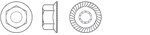 Unbrako hex serrated flangenut
