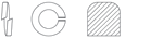 Unbrako Stainless Steel Square Section Spring Washer